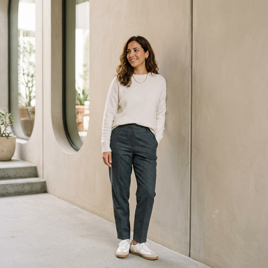 Minimalist casual luxury apparel shoot