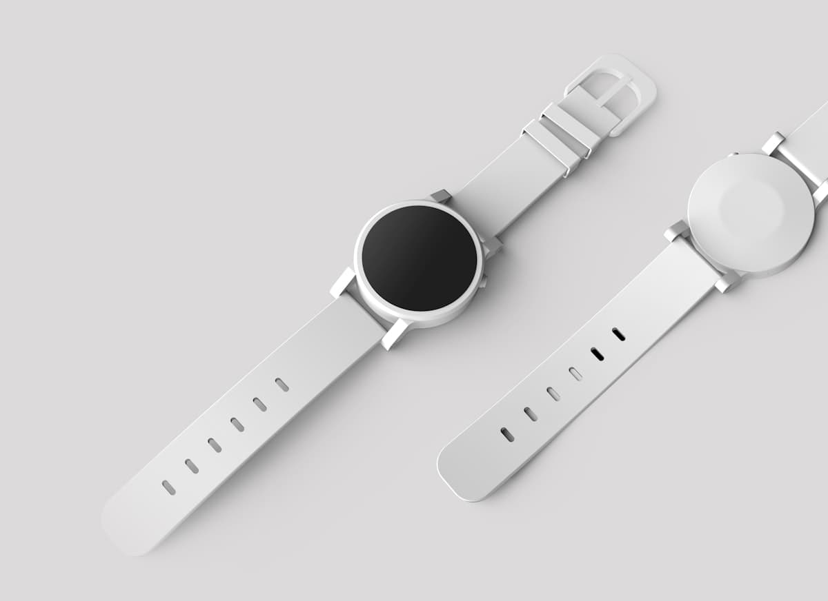 Clean minimalist luxury wristwatch product